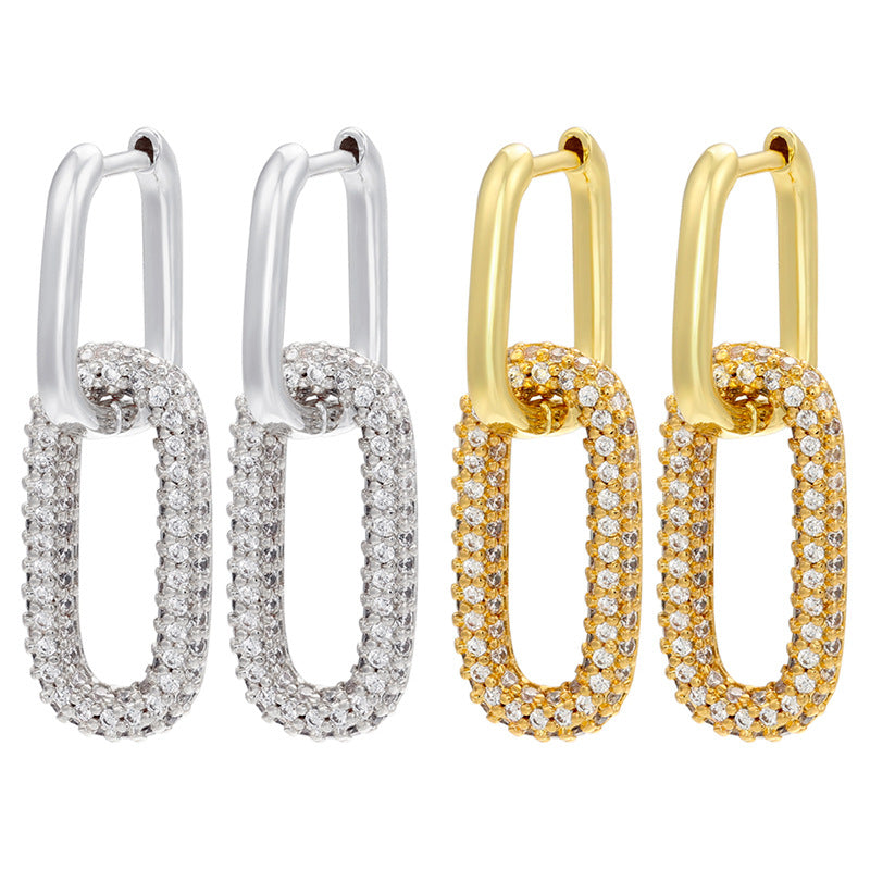 Diamond Metal Earrings