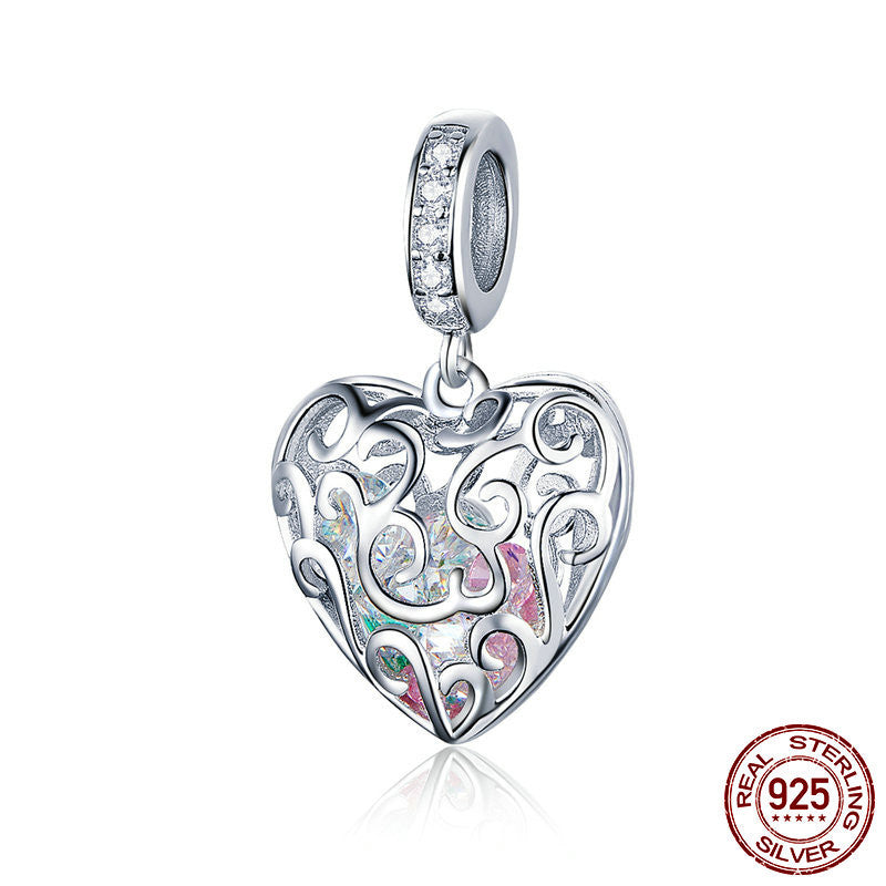Throbbing Heart Sterling Silver Heart Pendant Fashion