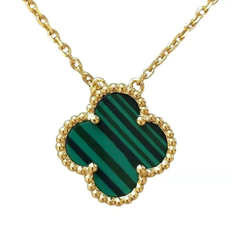 S925 Silver Necklace and Clover Bracelet for Women