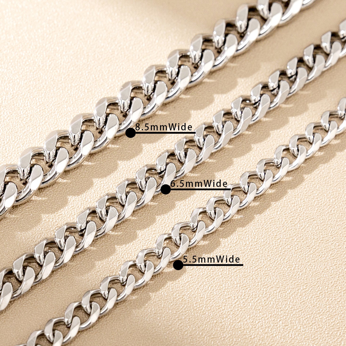 Six-sided Necklace Fashion Men's Chain