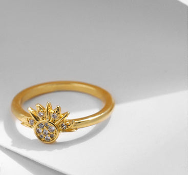 Twin Wind Sun Moon 925 Sterling Silver Ring Women Index Finger Ring High Sense