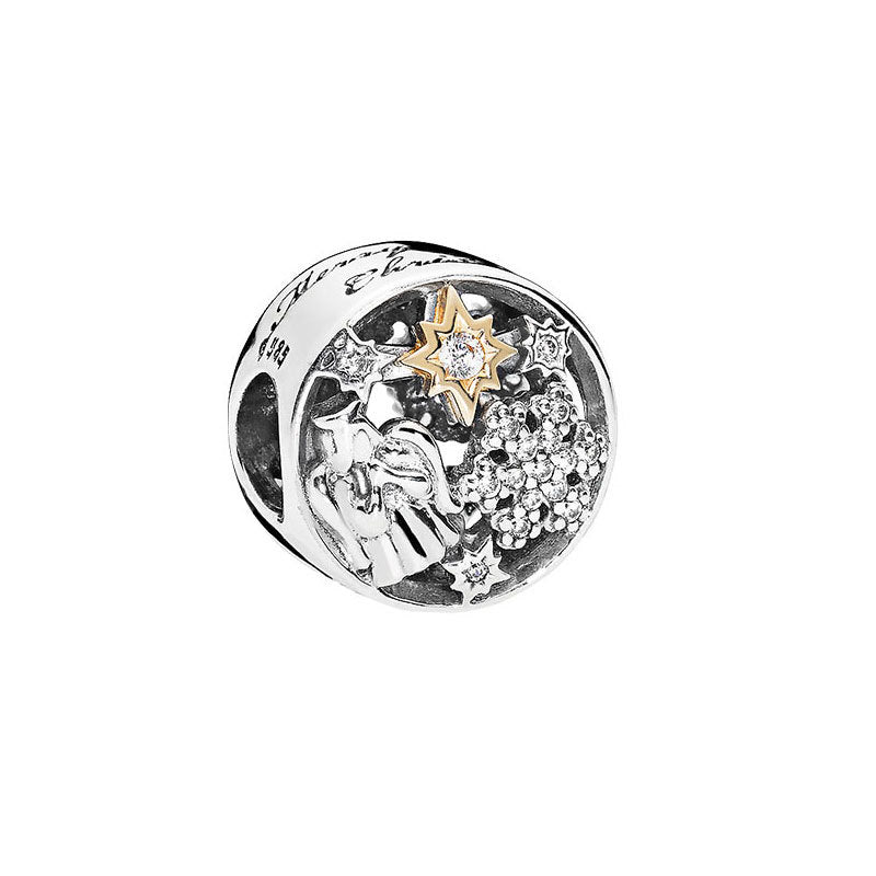 S925 Sterling Silver Crystal Diamond Bracelet Bead