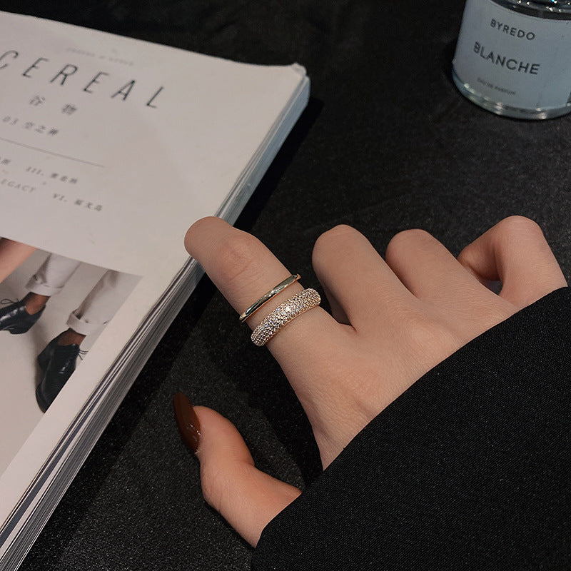 Double Zircon Open Female Ring