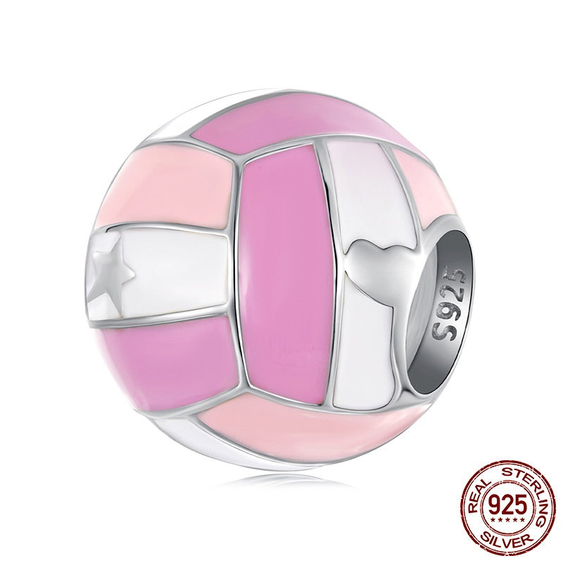 Volleyball Diy Bead Accessories S925 Sterling Silver Scattered Beads