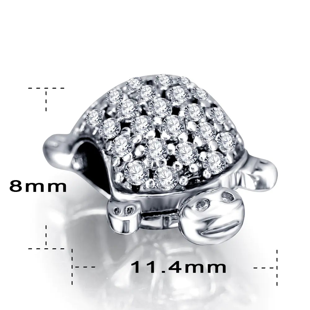 925 Sterling Silver Mini Turtle DIY Bracelet Pendant