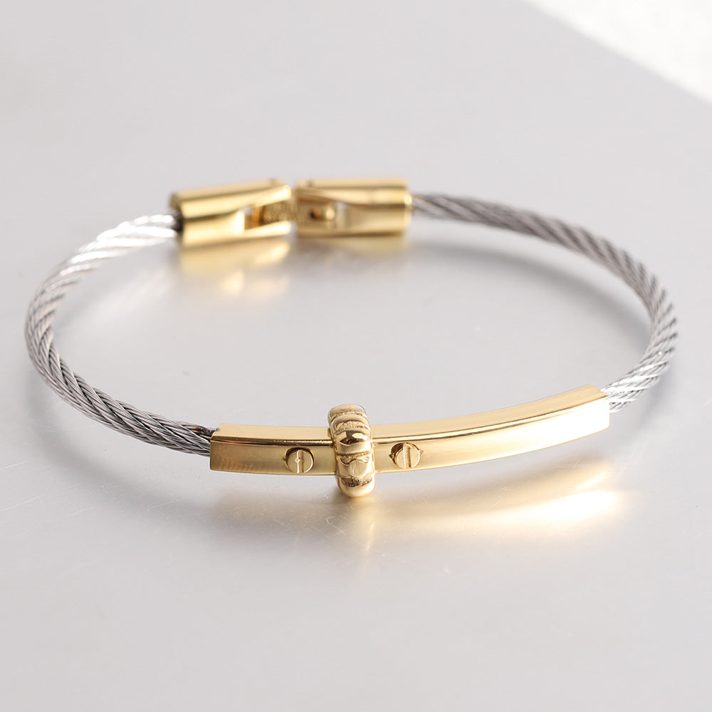 3mm Cable Bracelet – Titanium Steel Round Chain