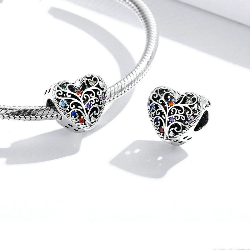 Colorful zircon heart-shaped
