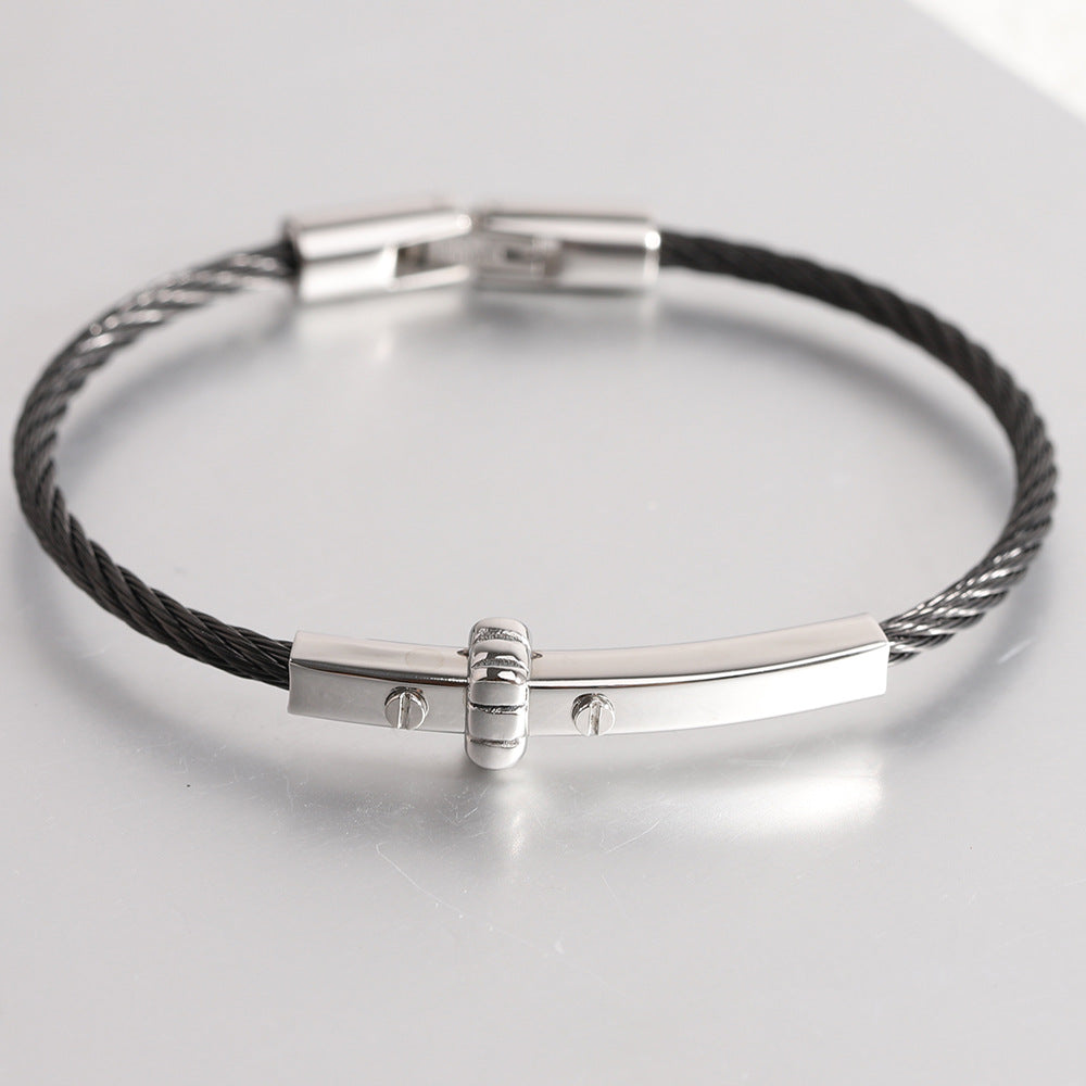 3mm Cable Bracelet – Titanium Steel Round Chain