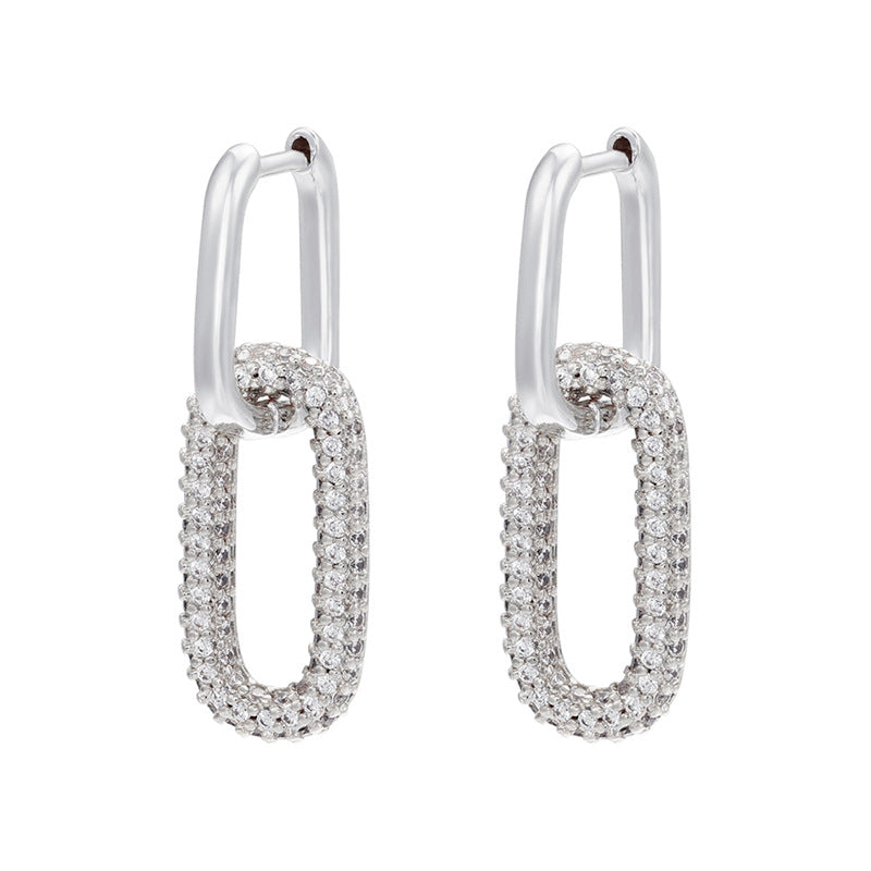 Diamond Metal Earrings
