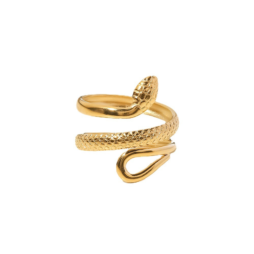Serpentine Design Hollowed Out Ring