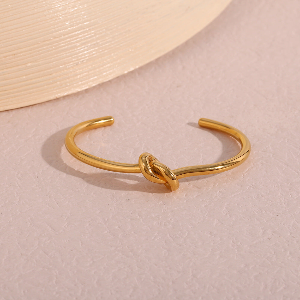 Louisa Gold Bangle – Stainless Steel Minimalist Bracelet