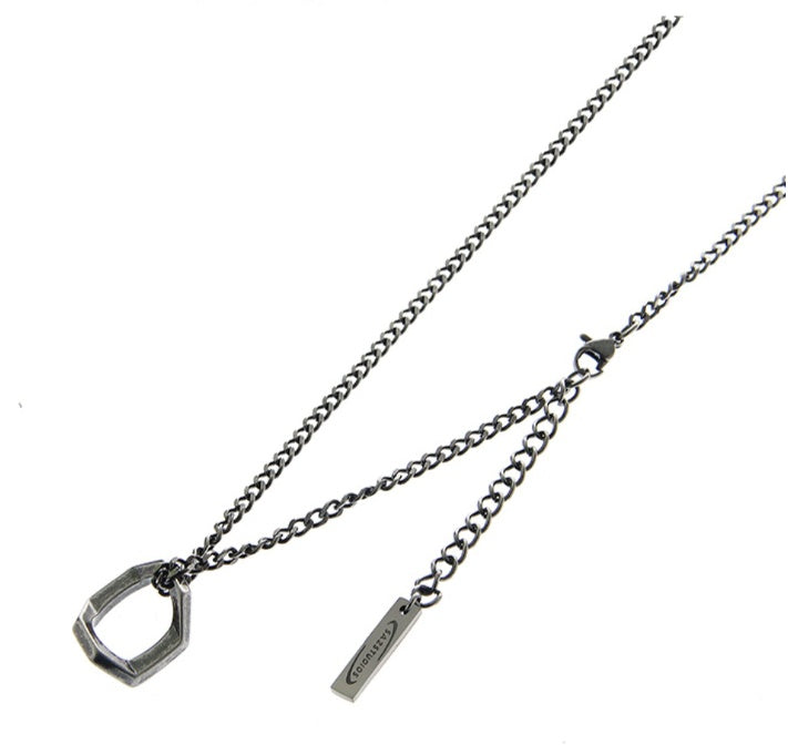 Antique Silver Necklace Men's Fashion Retro