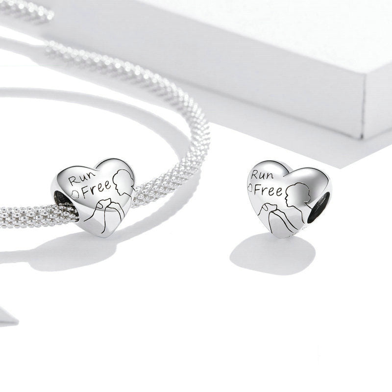 Heart-shaped handmade charm