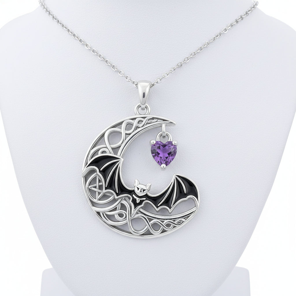 Retro Gothic Style Ornament Halloween Bat Pendant