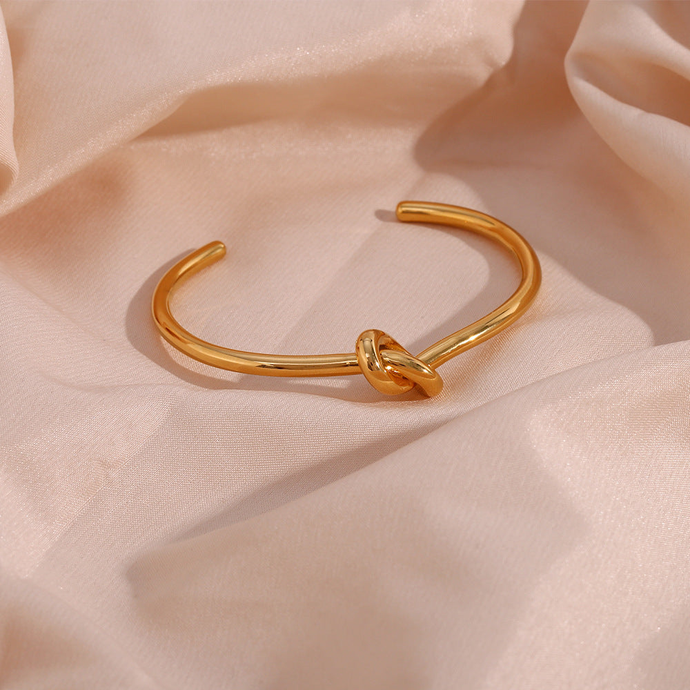 Louisa Gold Bangle – Stainless Steel Minimalist Bracelet