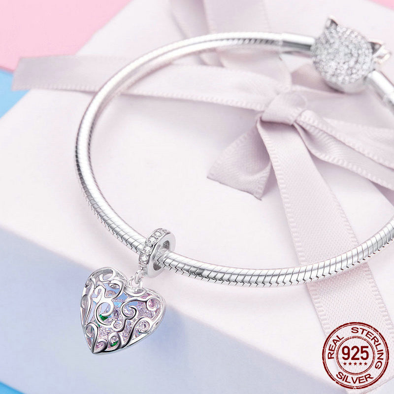 Throbbing Heart Sterling Silver Heart Pendant Fashion