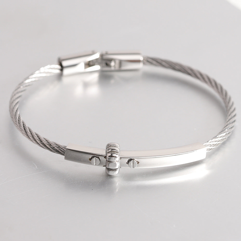 3mm Cable Bracelet – Titanium Steel Round Chain