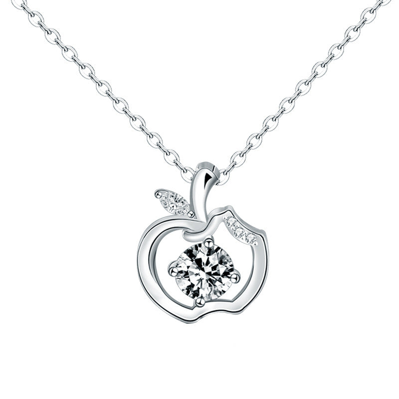 Pure Silver Collarbone Moissanite Pendant
