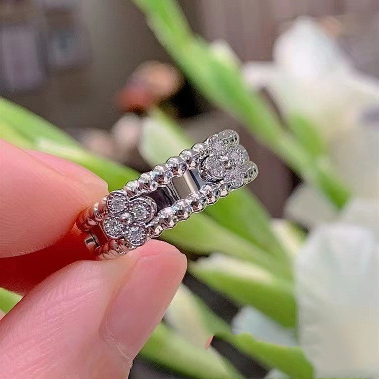 18k Gold Clover Kaleidoscope Ring