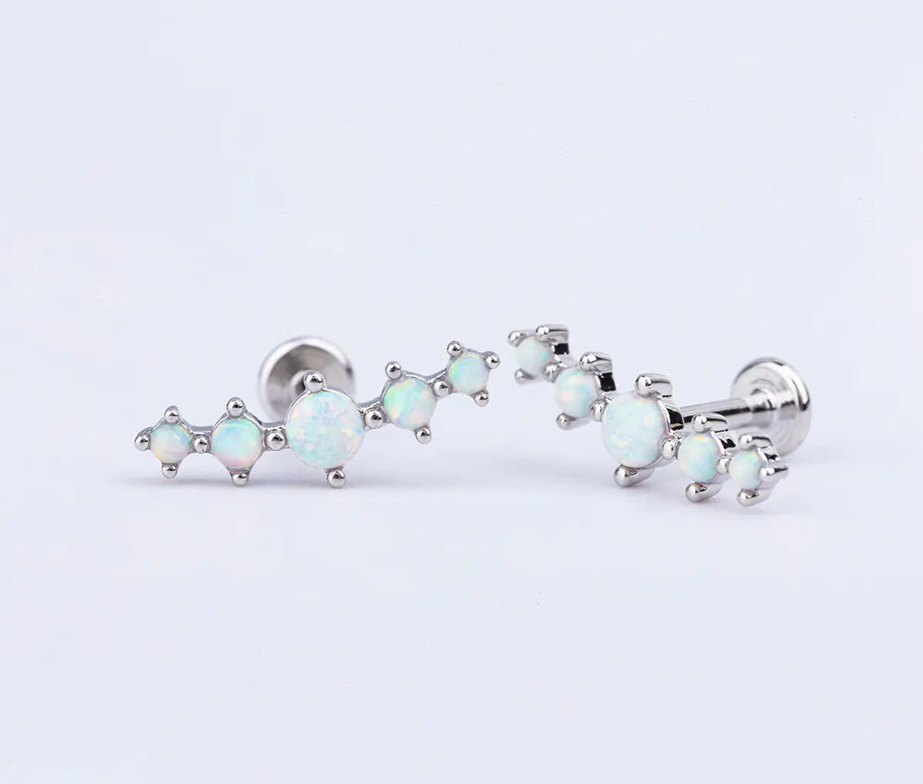 Colorful Titanium Steel Lip Studs with Crown Design