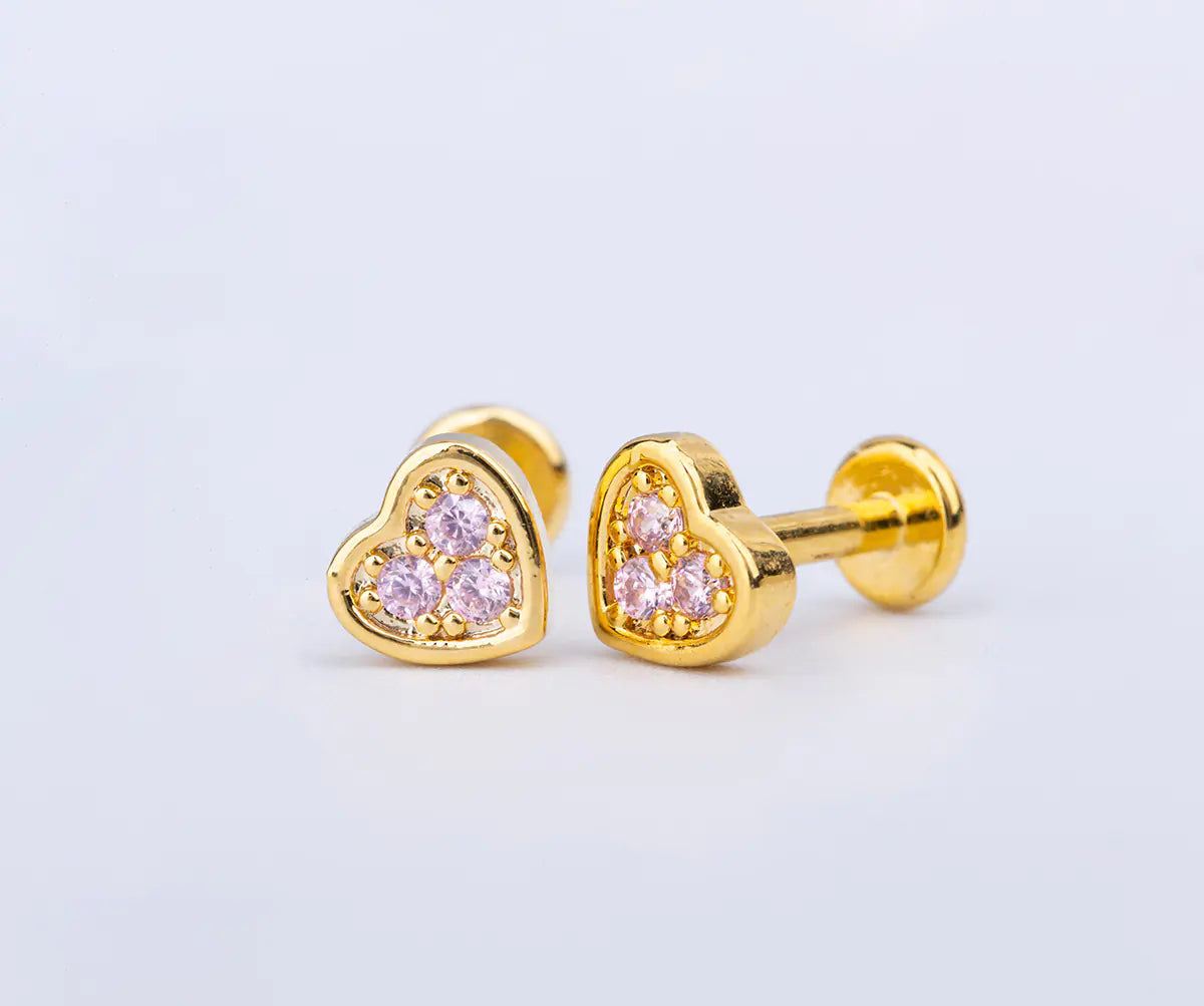 Colorful Titanium Steel Lip Studs with Crown Design