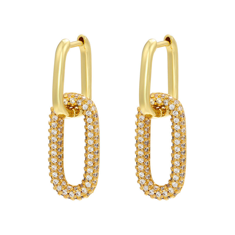 Diamond Metal Earrings