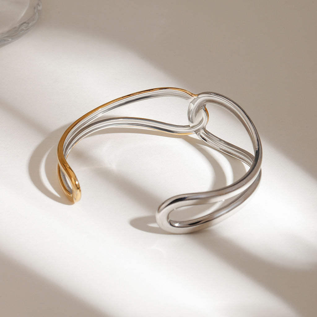 Noria Two Tone Gold Bangle