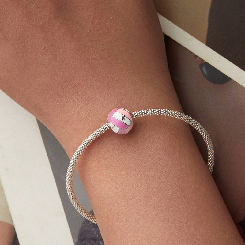 Volleyball Diy Bead Accessories S925 Sterling Silver Scattered Beads
