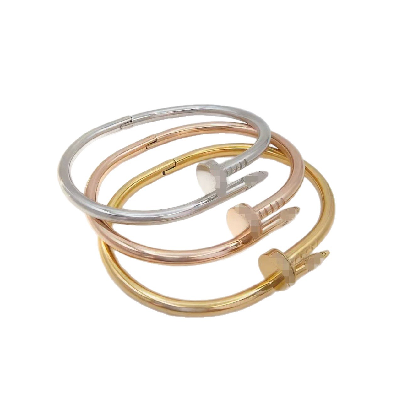 Diamond-encrusted Titanium Steel Bracelet For Women