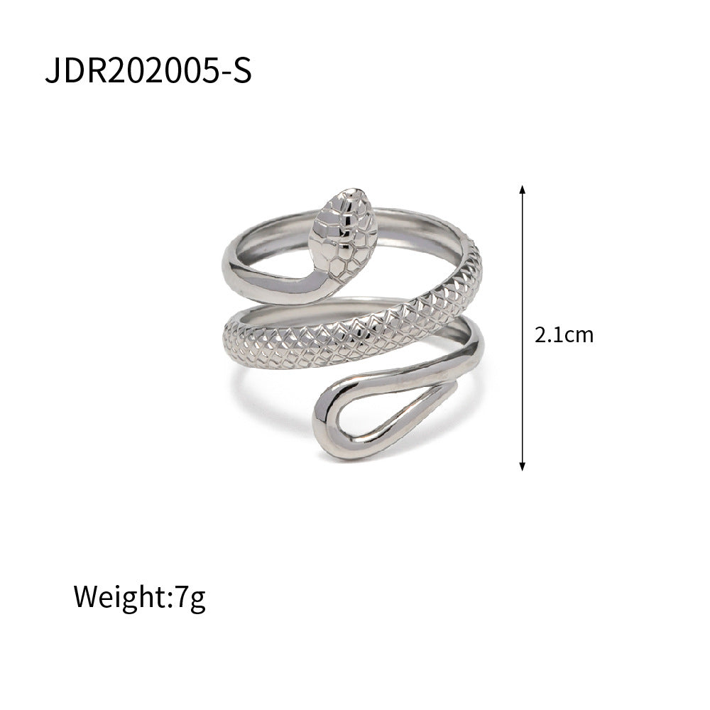 Serpentine Design Hollowed Out Ring