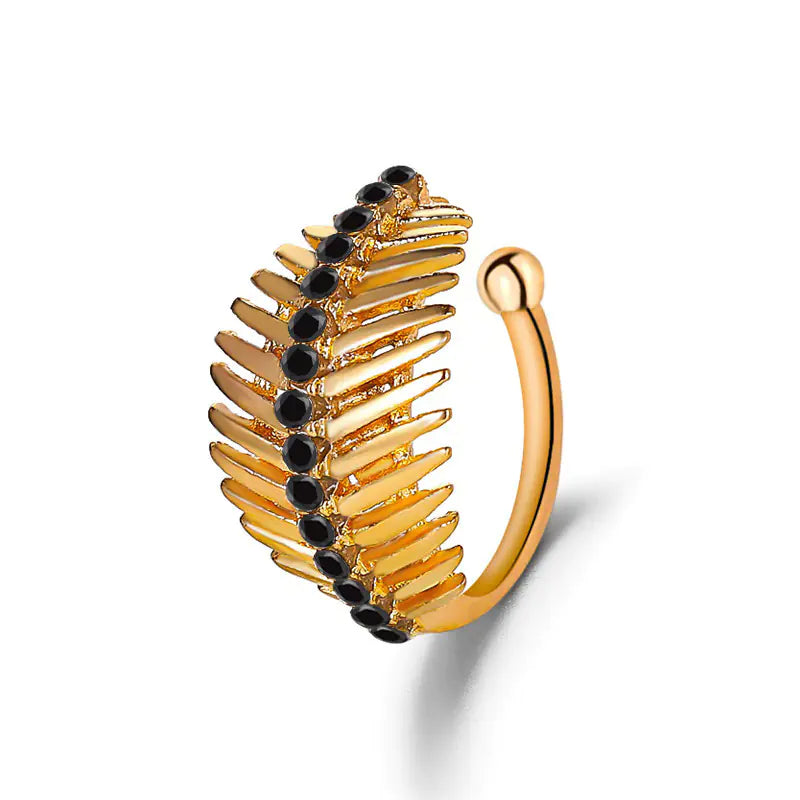 Retro Minimalist Leaf Ear Cuff Earrings for Non-Pierced