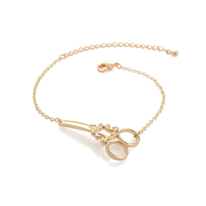 New Copper Scissors Bracelet, Scissors Charm Bracelet
