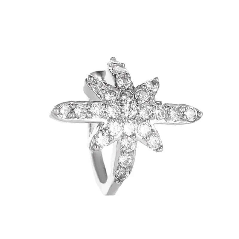 Retro Minimalist Leaf Ear Cuff Earrings for Non-Pierced