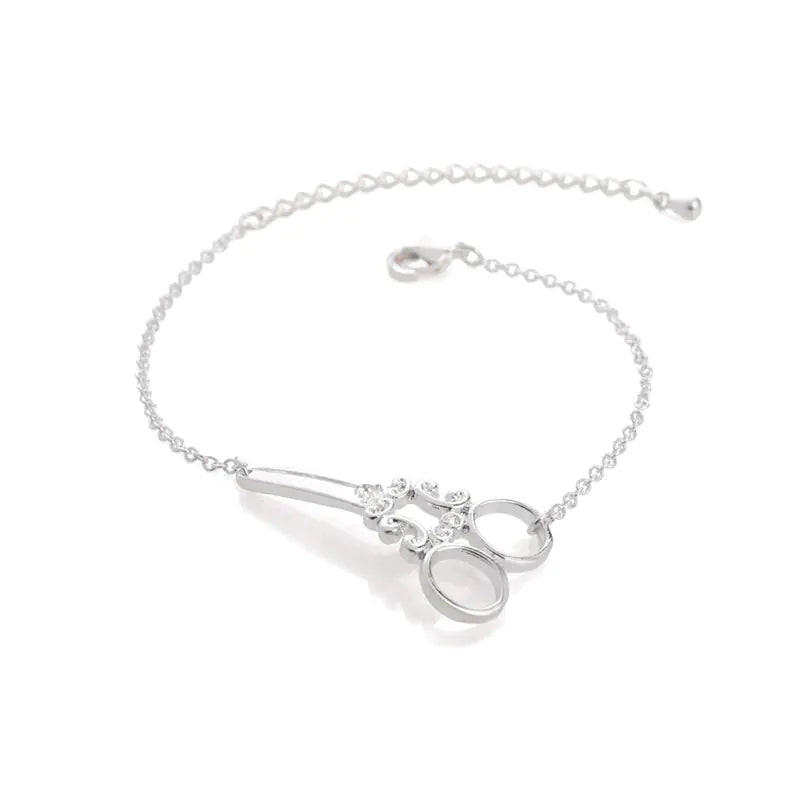 New Copper Scissors Bracelet, Scissors Charm Bracelet