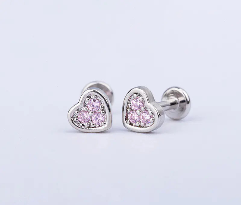 Colorful Titanium Steel Lip Studs with Crown Design