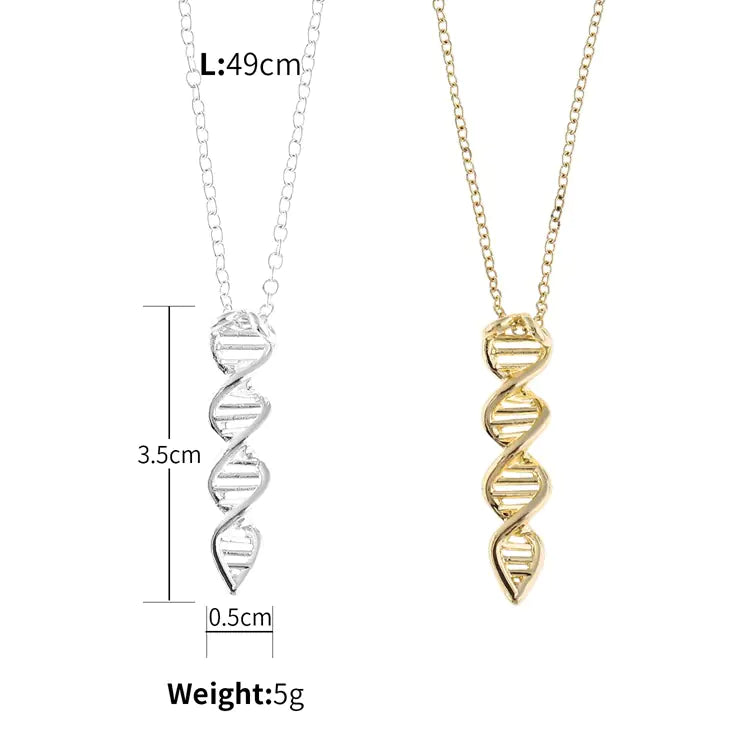 Qiming Designer DNA Molecule Pendant Necklace