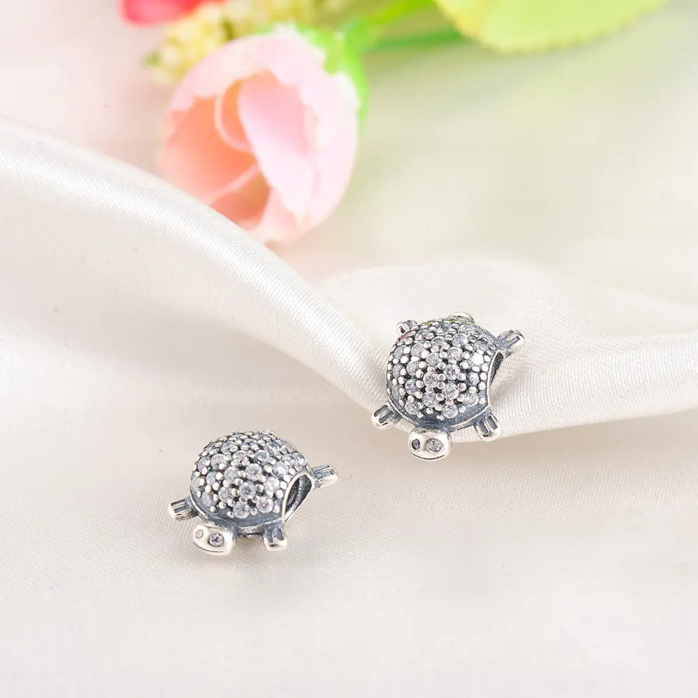 925 Sterling Silver Mini Turtle DIY Bracelet Pendant