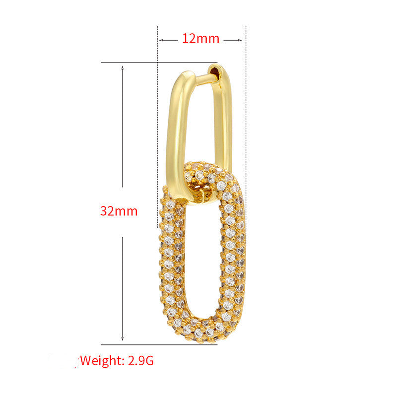 Diamond Metal Earrings