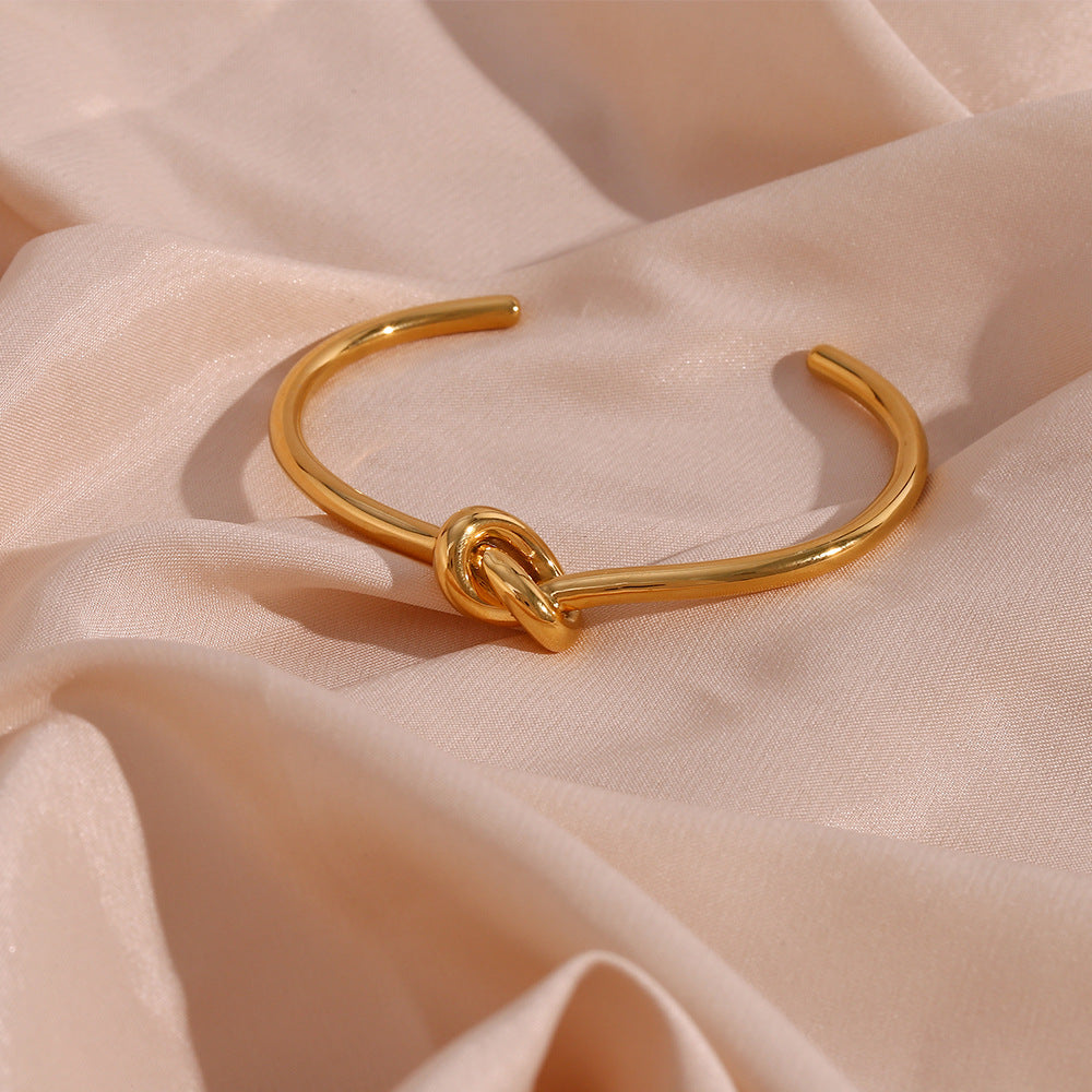 Louisa Gold Bangle – Stainless Steel Minimalist Bracelet