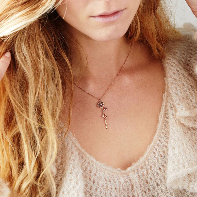 Necklace December Flower Necklace