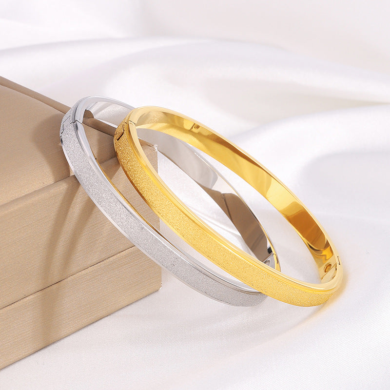 Titanium Steel Bracelet Starry Alluvial Gold Fading