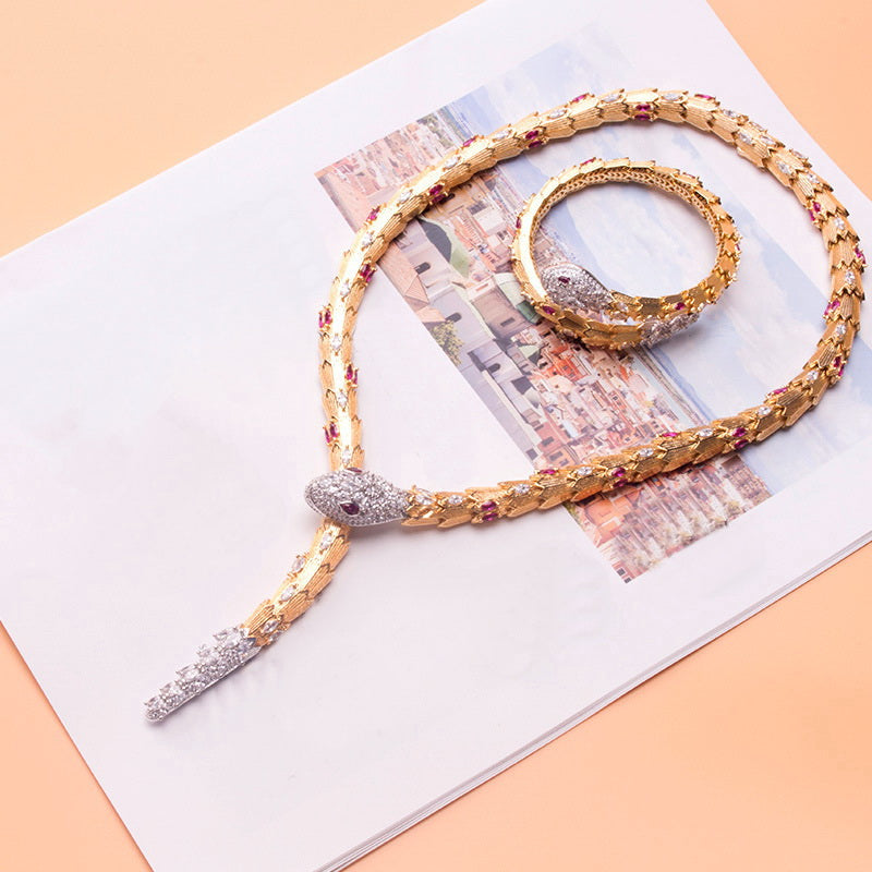 Snake Necklace & Bracelet Set