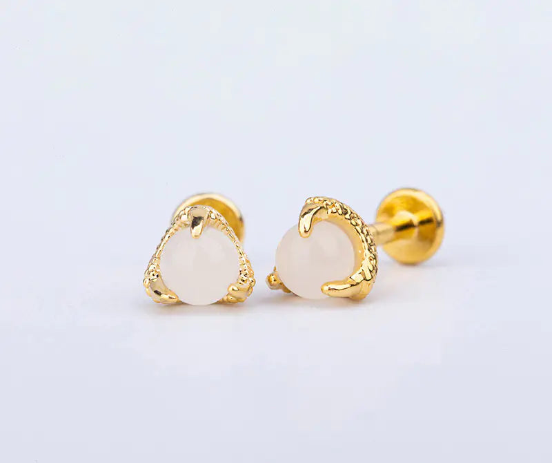 Colorful Titanium Steel Lip Studs with Crown Design