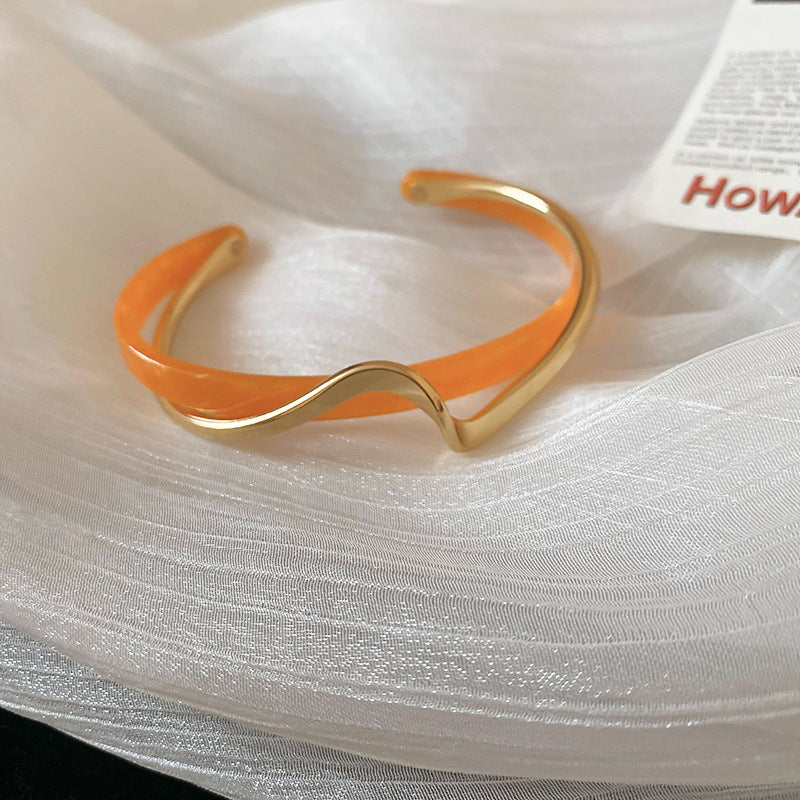 White Shell Plate Bracelet – Stainless Steel, Elegant Minimalist Women’s Jewelry