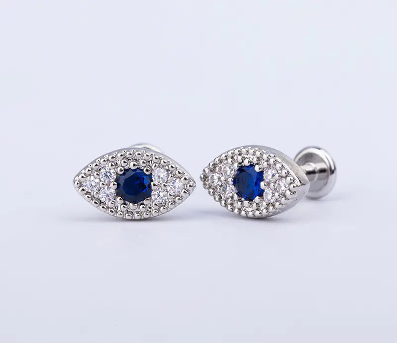 Colorful Titanium Steel Lip Studs with Crown Design