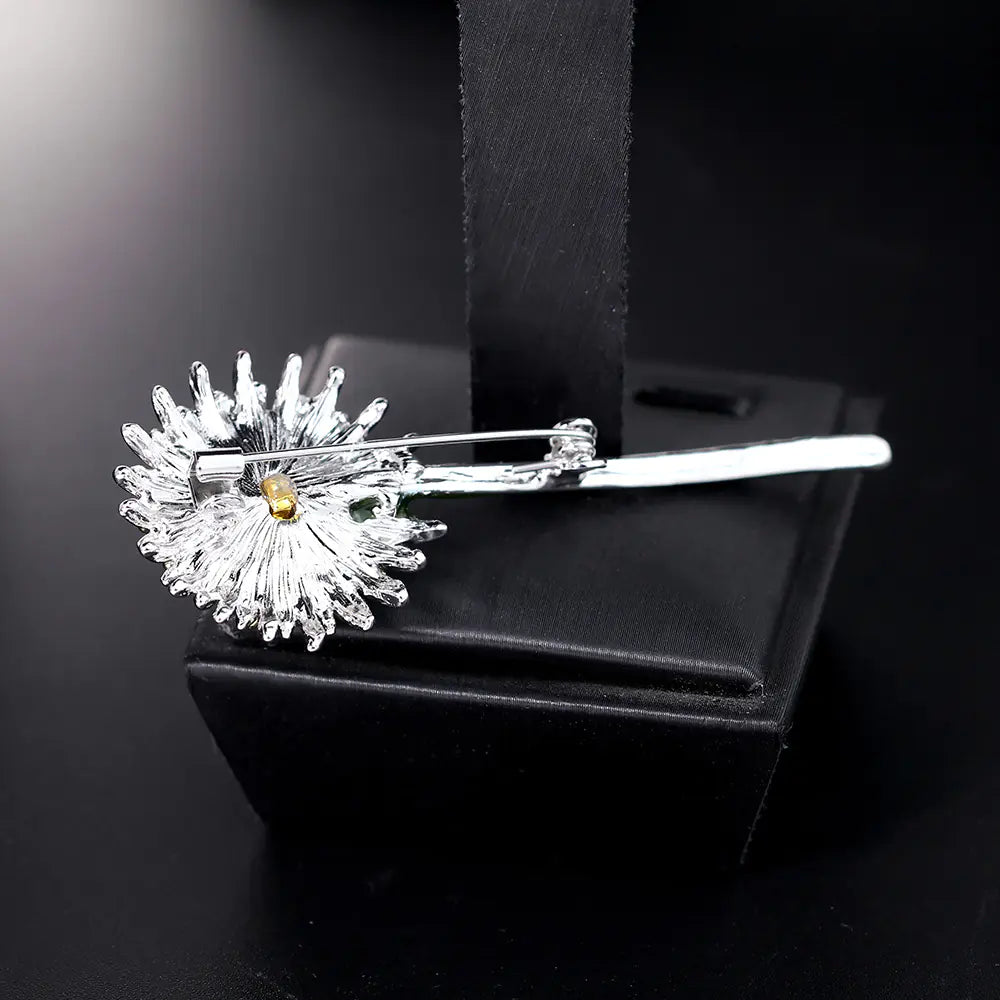 Korean Mini Dandelion Brooch - Gold Plated Pin Accessory