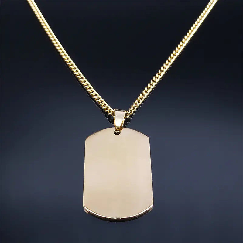 Retro St. Michael Angel Necklace in Stainless Steel