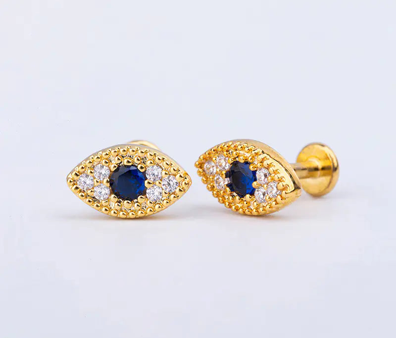 Colorful Titanium Steel Lip Studs with Crown Design
