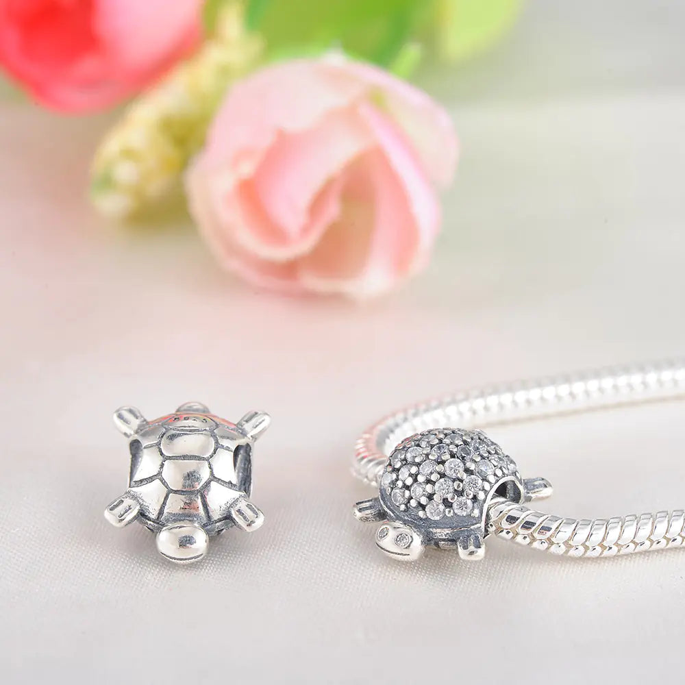 925 Sterling Silver Mini Turtle DIY Bracelet Pendant